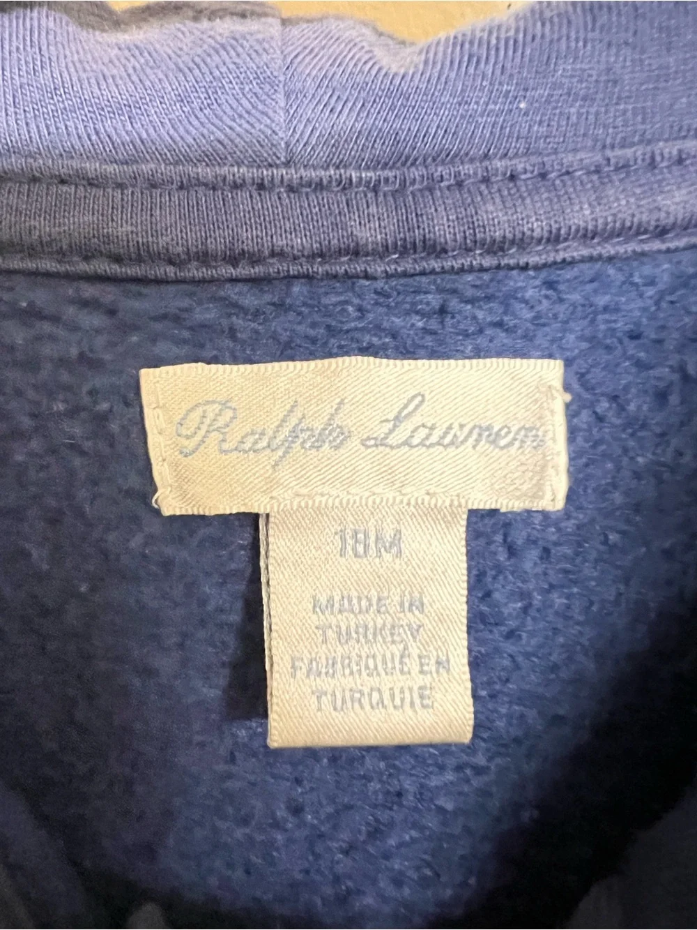 Ralph‎ Lauren Navy Zip Hoodie Toddler 18 Months